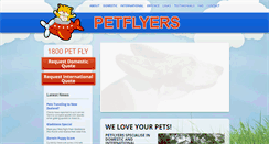 Desktop Screenshot of petflyers.com.au