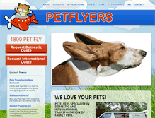 Tablet Screenshot of petflyers.com.au